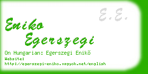 eniko egerszegi business card